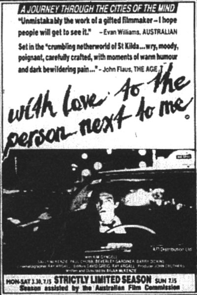 With Love to the Person Next to Me (1987)